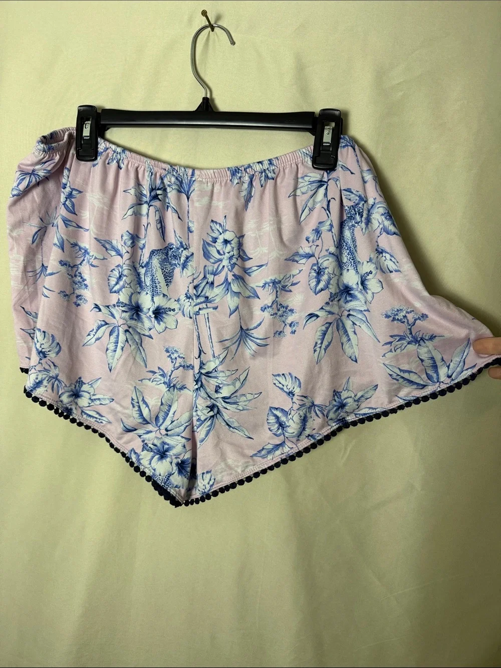 Secret Treasures Pink & Blue Floral Lace-Trim Cami Set